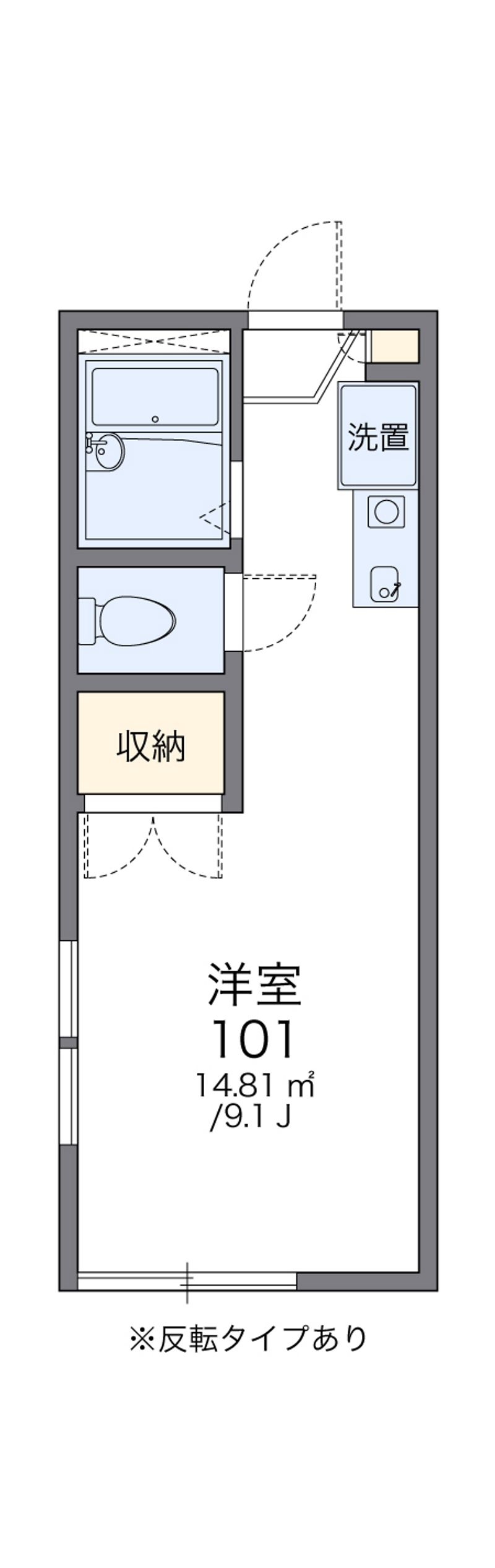 レオパレスプティメゾン雅 間取図