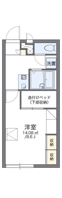 レオパレスアイボリーＤ 間取り図