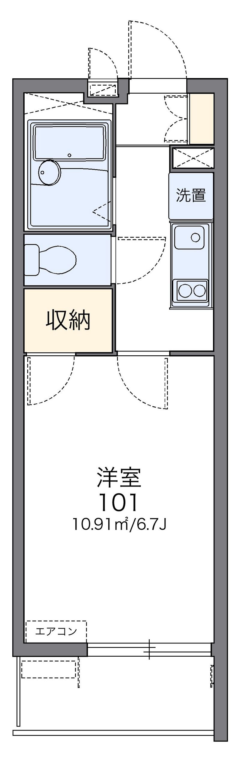 レオパレスクアッド 間取図