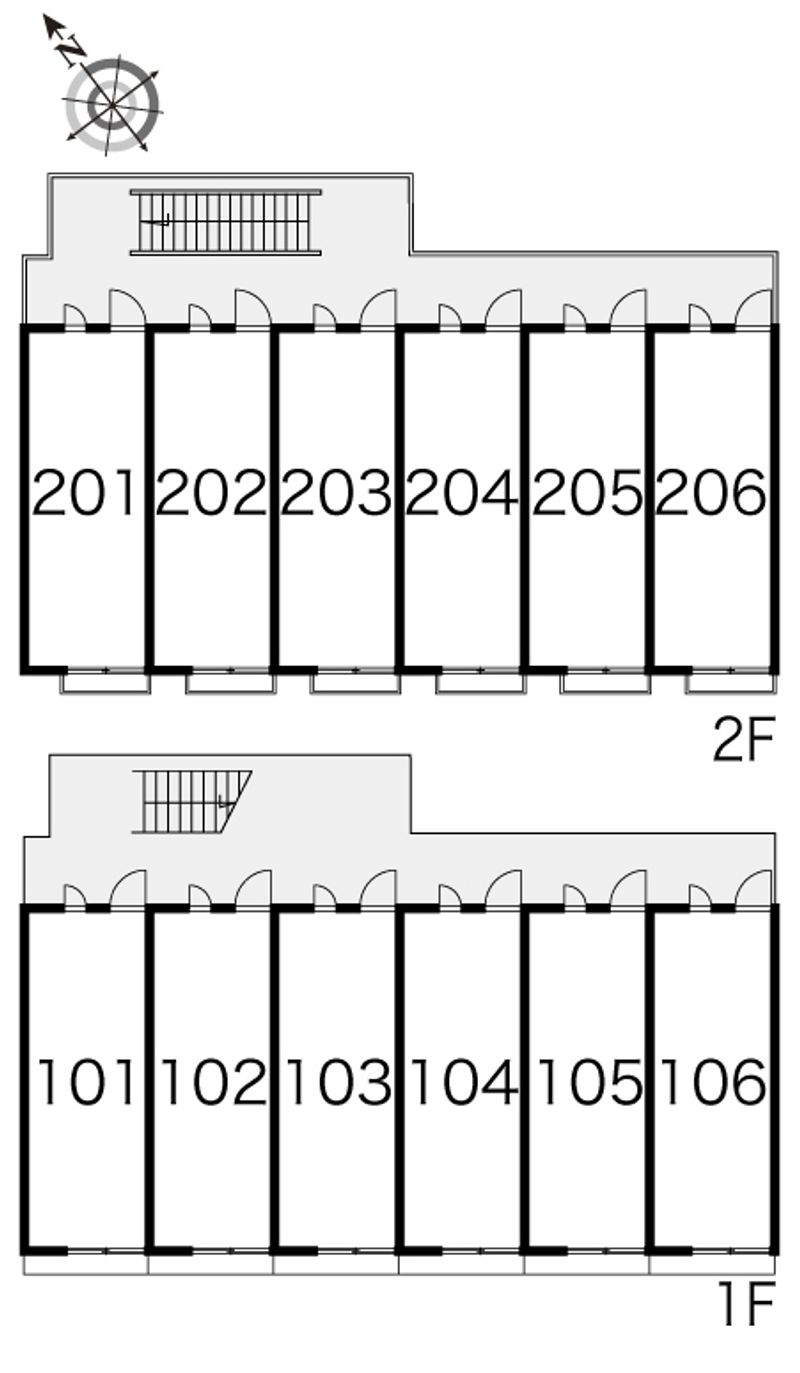 レオパレス九番町 間取配置図