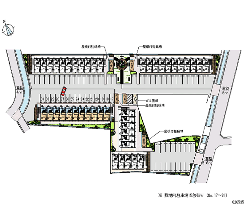 レオパレスコンフォール石橋Ｅ 月極駐車場