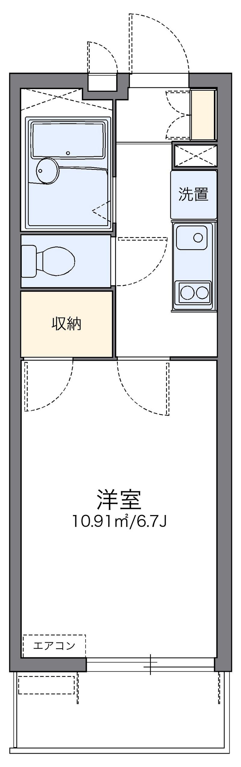 レオパレスコモディタ 間取図
