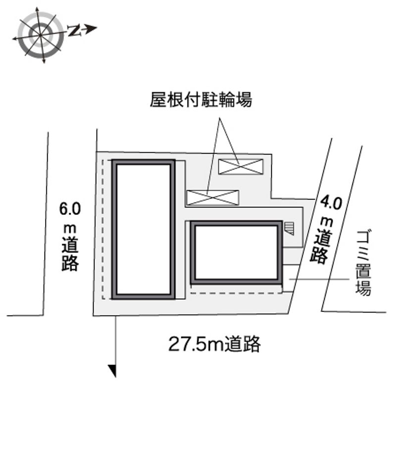 レオパレス西ノ京円町 配置図