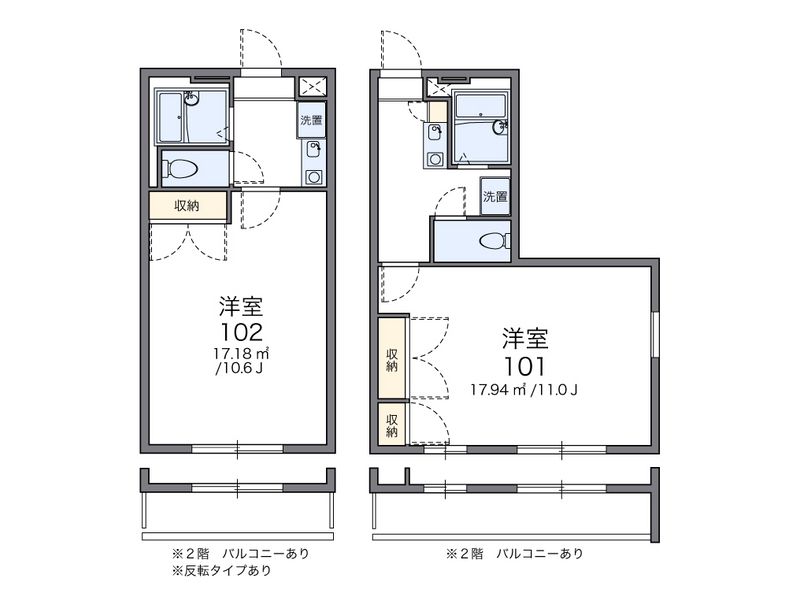 レオパレス江津 間取図