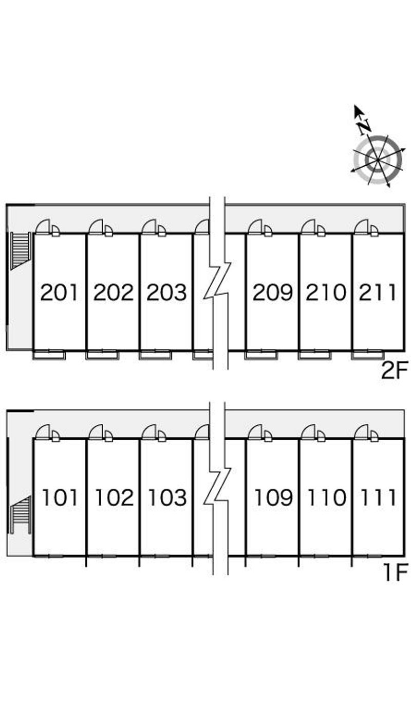 レオパレスグランディスリング 間取配置図