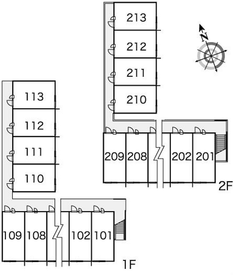 レオパレス西近江 間取り配置図