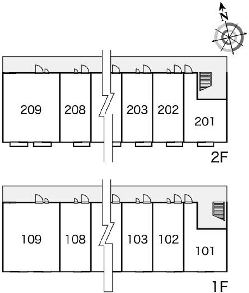 レオパレス稲荷前 間取配置図