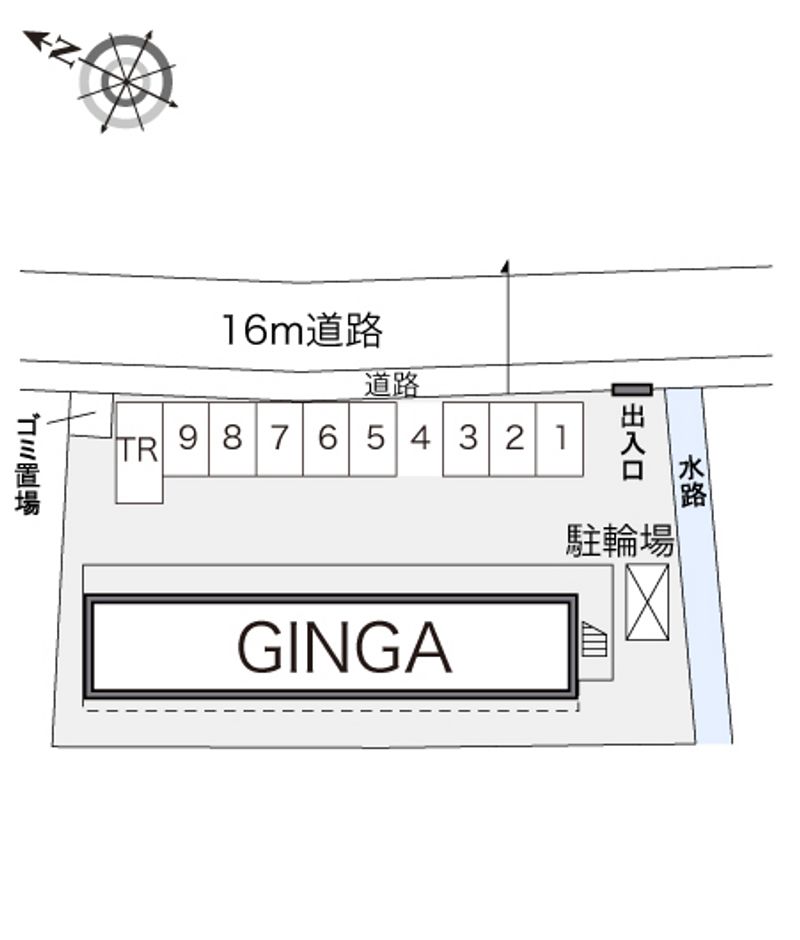 レオパレスＧＩＮＧＡ 配置図
