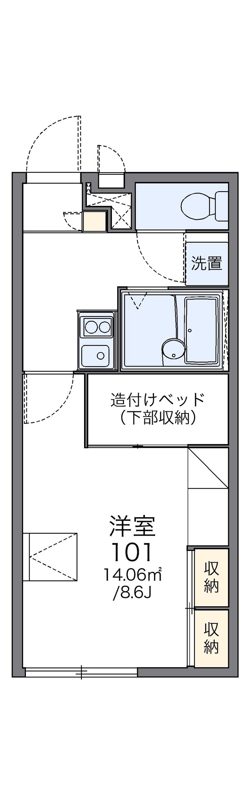 レオパレスあづま 間取図