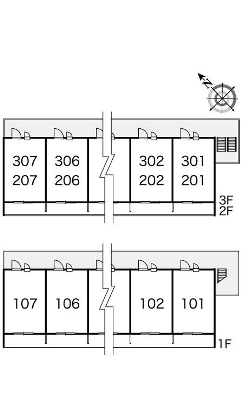 レオパレス中央 間取配置図