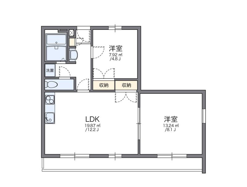 レオパレス中井町３ 間取図