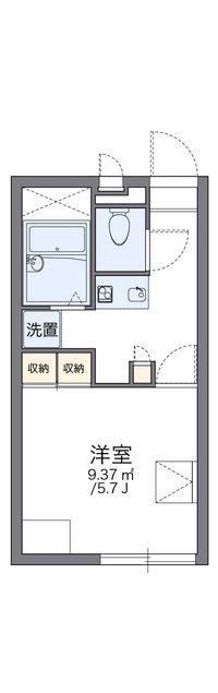 レオパレスストリームＢ 間取り図