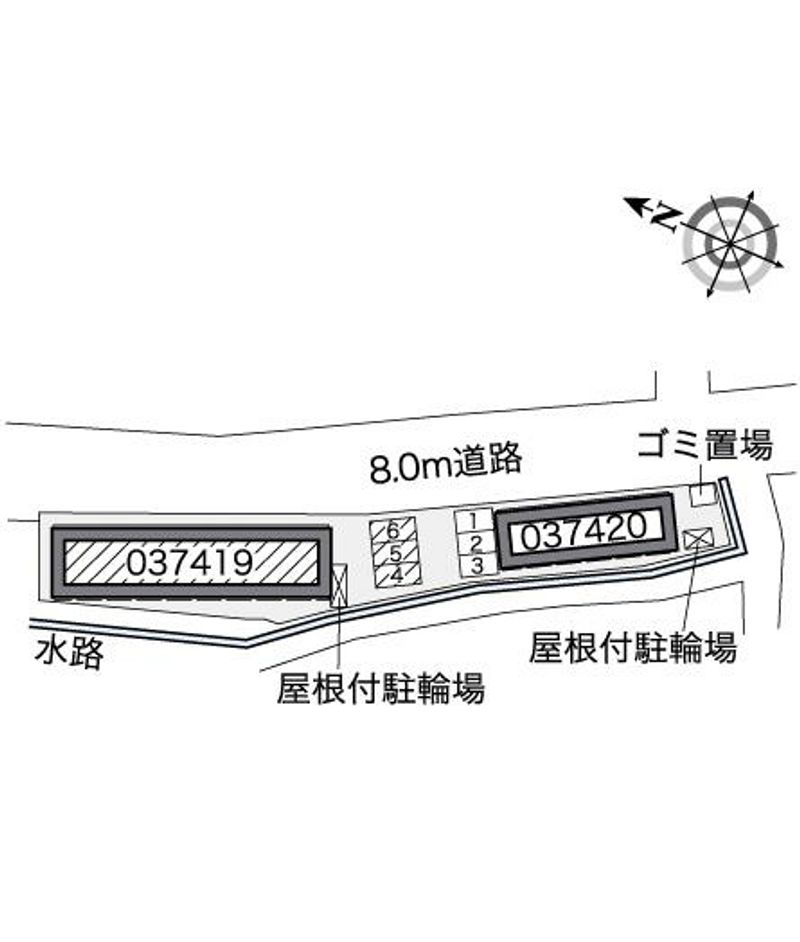レオパレスＦＵＺＩＭＯＮ　Ａ 配置図