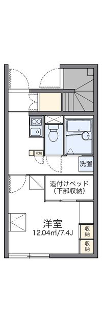 レオパレスハピネス２ 間取り図