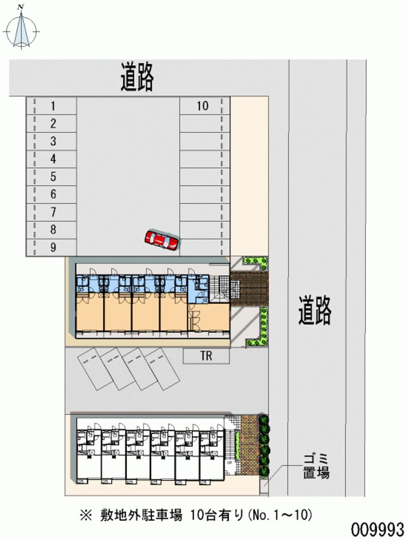 レオパレス向園 月極駐車場