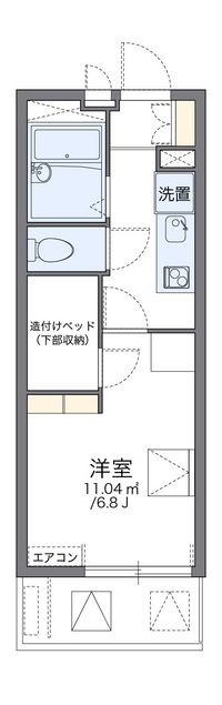 レオパレスミダスコート古曽部 間取り図