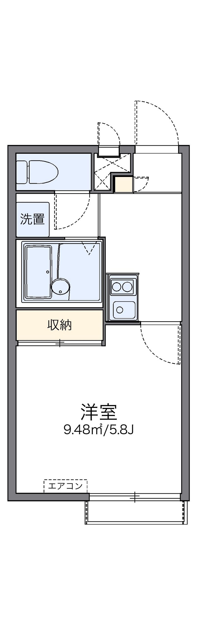 レオパレスハワース 間取図