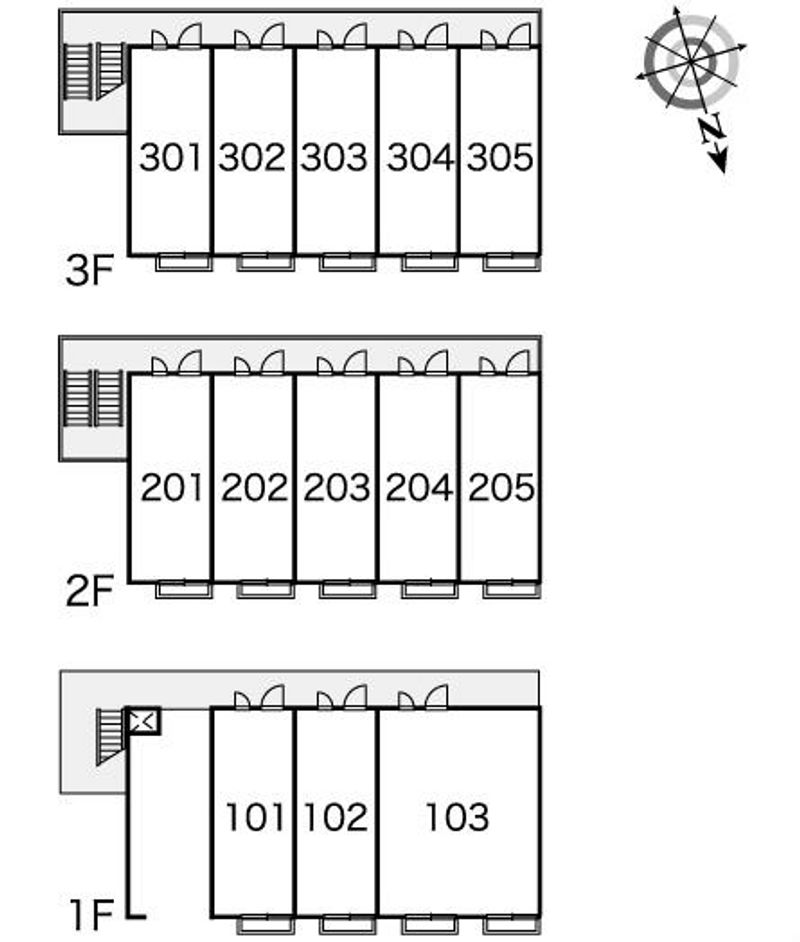 レオパレス山幸 間取配置図