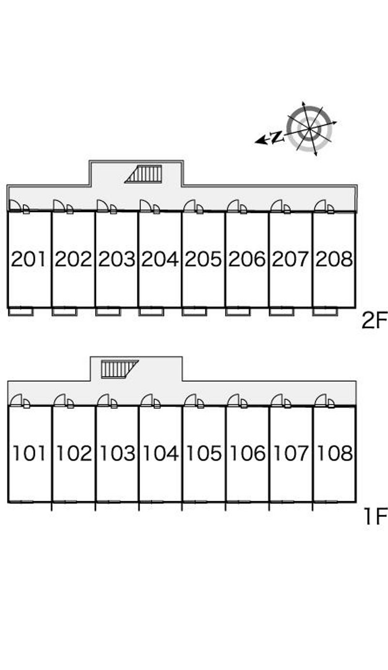 レオパレスハーモニー垣添 間取配置図
