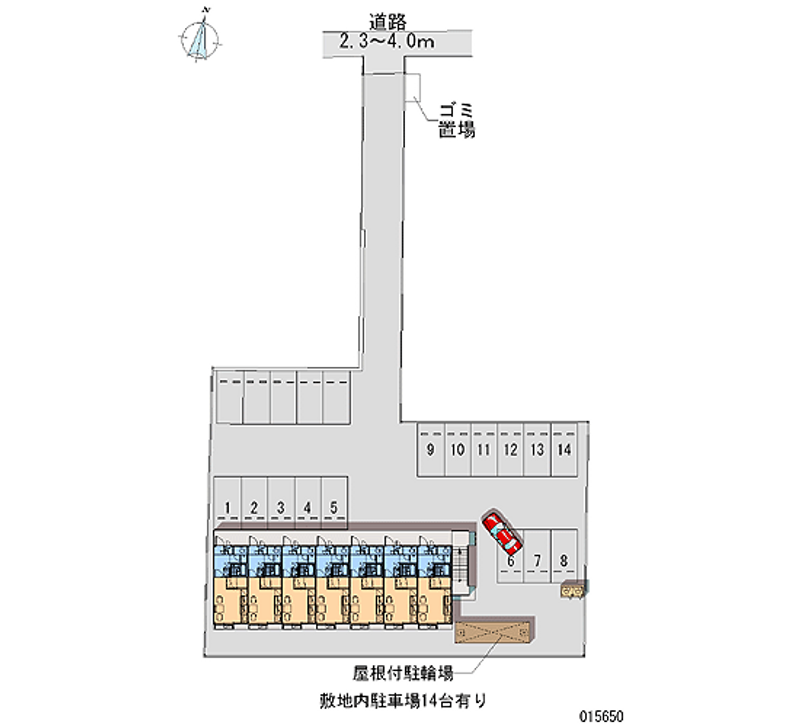 レオパレス開成 月極駐車場