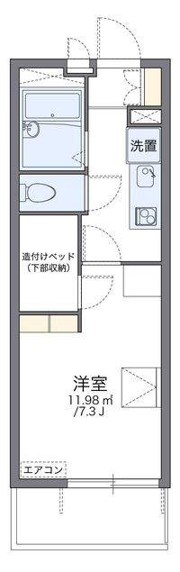 レオパレスオークヒルズＡ 間取り図