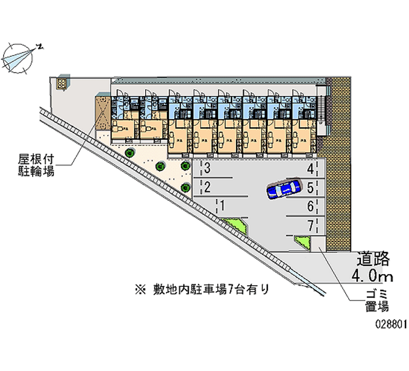 レオパレスホーリーラブ 月極駐車場