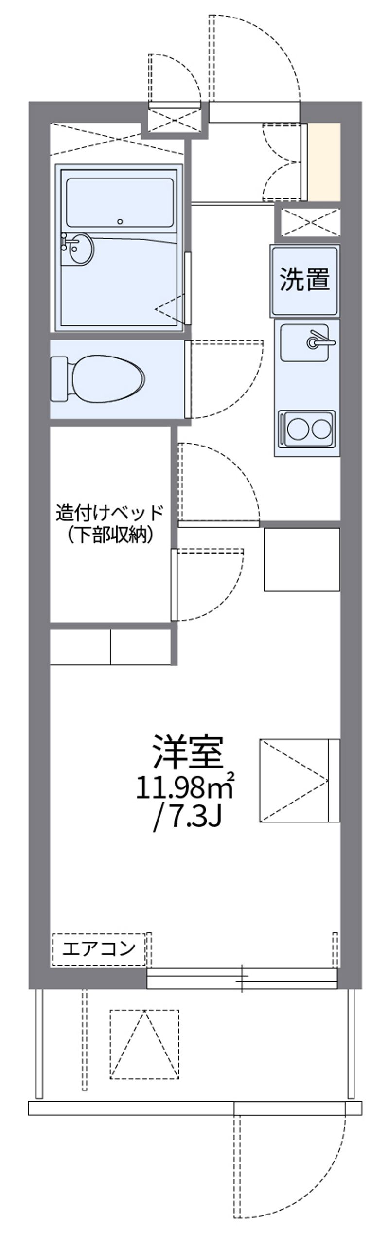 レオパレスサウスリー 間取図