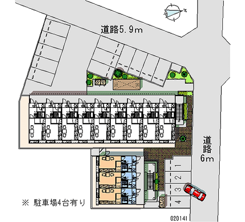 レオパレス天伯Ⅱ 月極駐車場