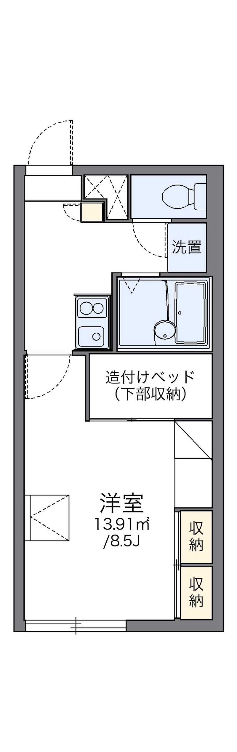 レオパレスドリームコート 間取図