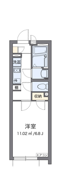 クレイノＹＡＭＡＳＨＩＴＡ 間取り図