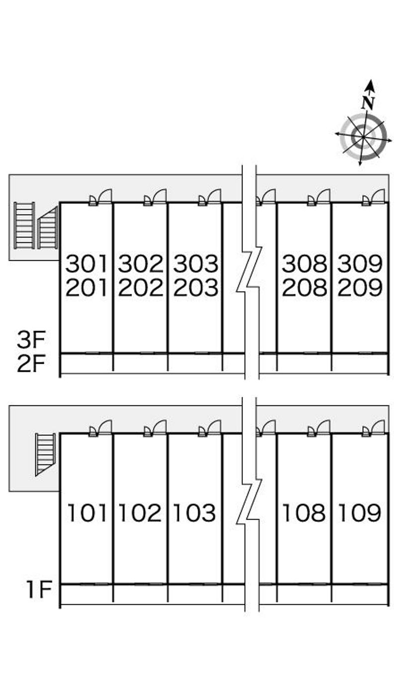レオパレスチェリービレッジ 間取配置図