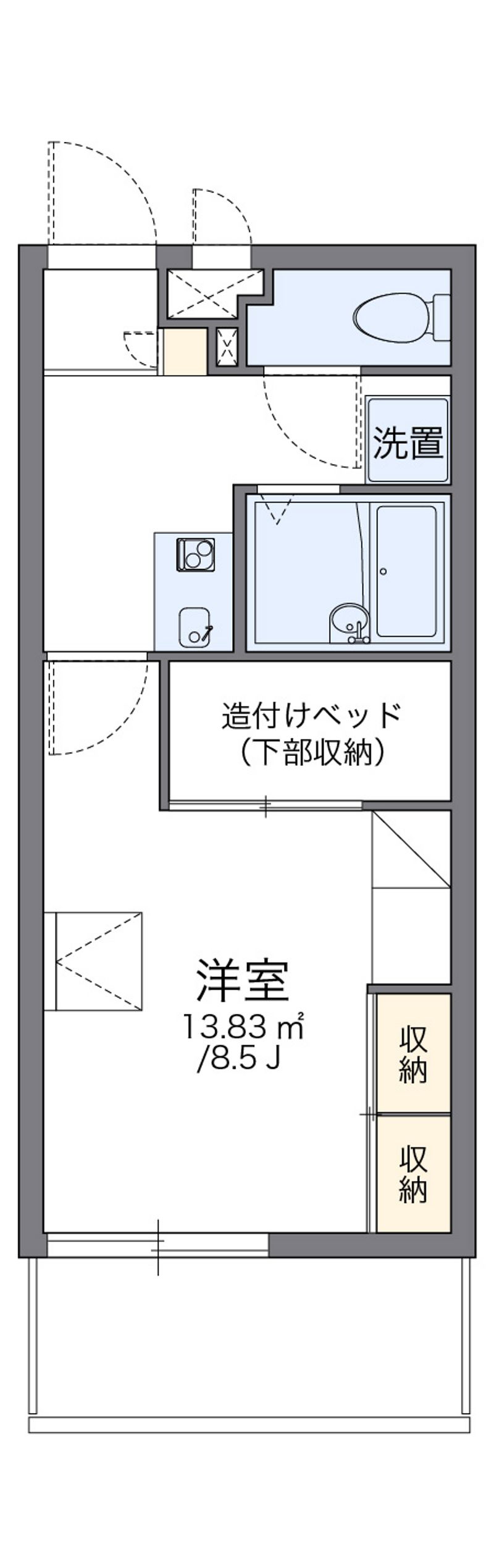 レオパレスＧトレバリー 間取図