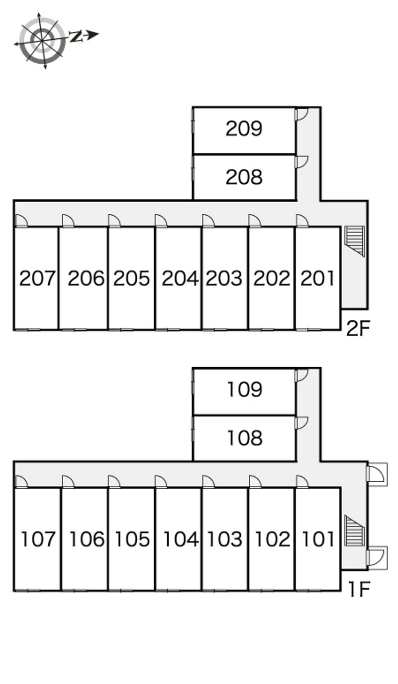 レオパレス拓北公園前 間取配置図