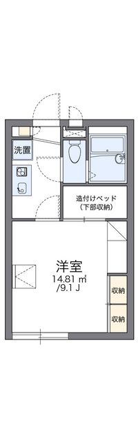 レオパレスアクアライト 間取り図