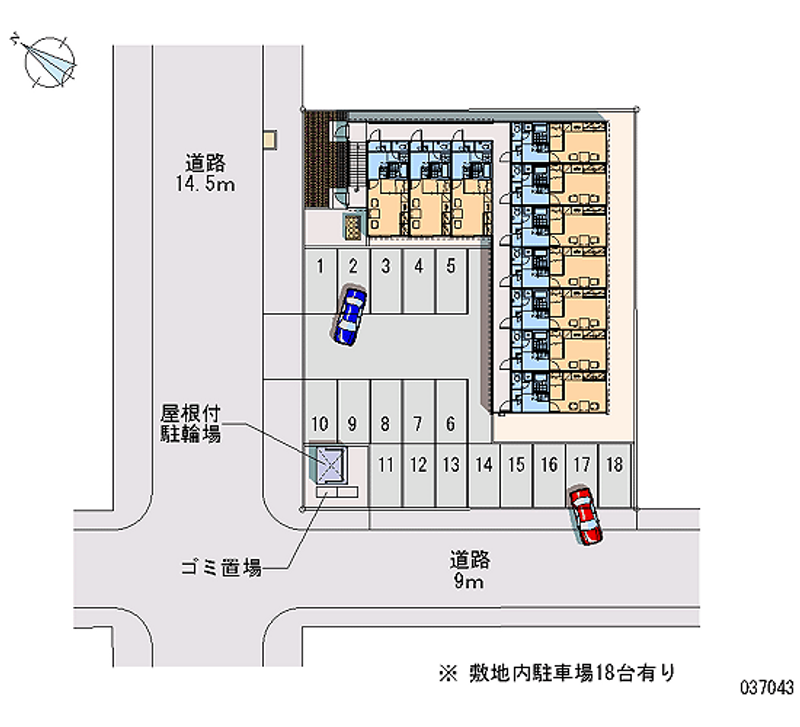 37043 Monthly parking lot