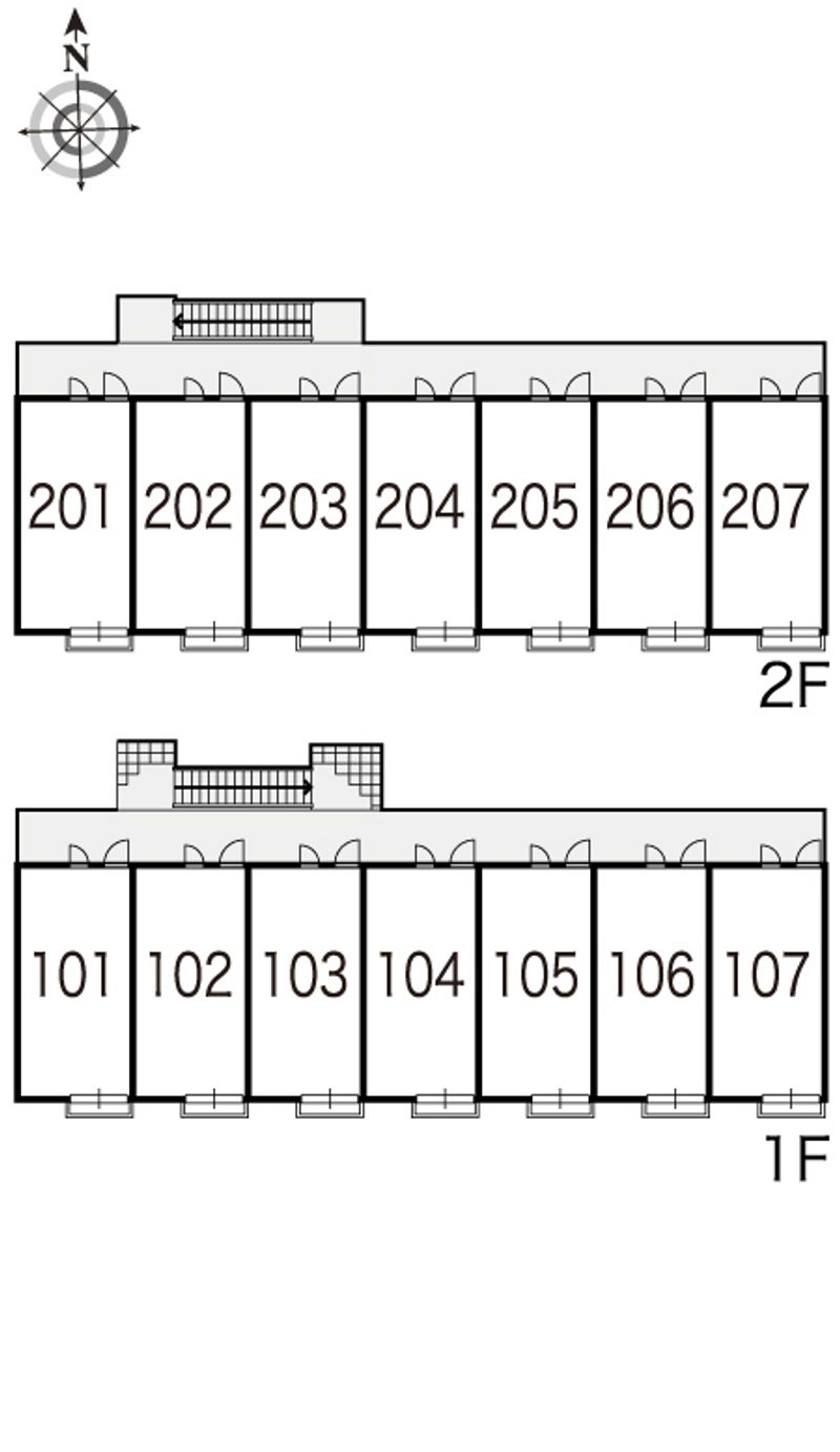レオパレス新大宮 間取配置図