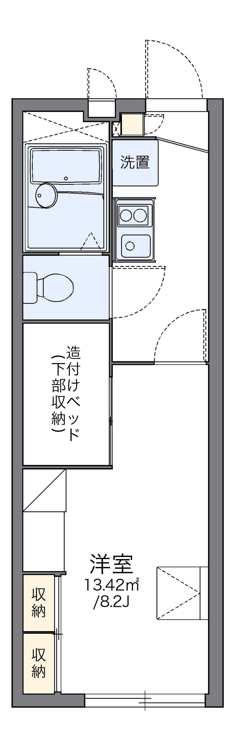 レオパレスノーサイド平田 間取図