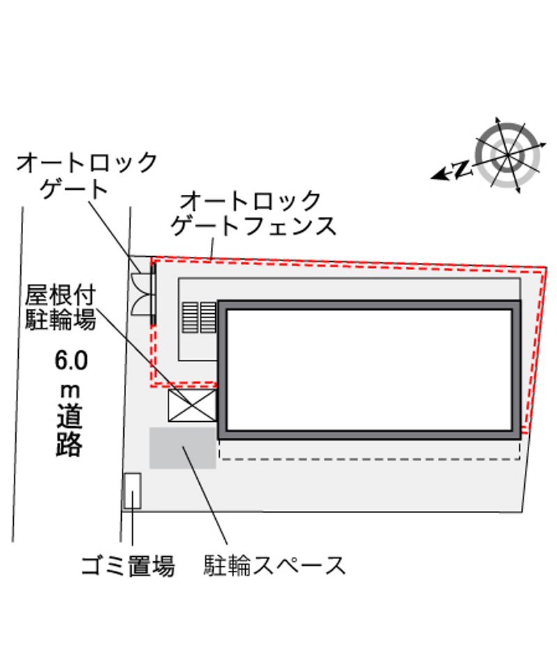 レオパレス上荒田町 配置図