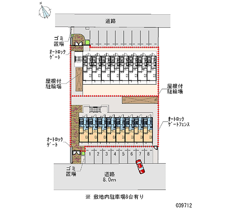 レオパレスＡｒｃａｄｉａ　Ａ 月極駐車場