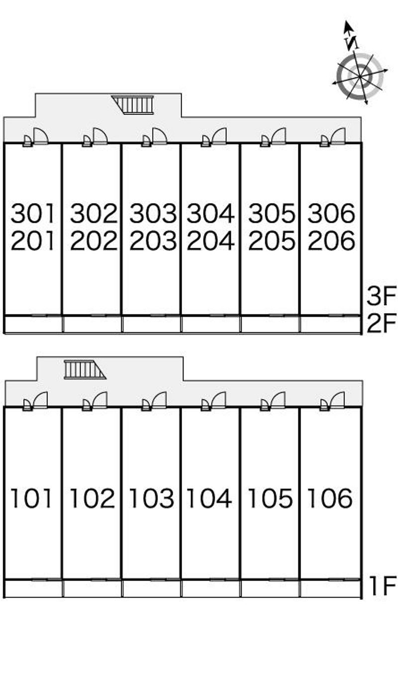 レオパレスノザンファンⅠ 間取配置図