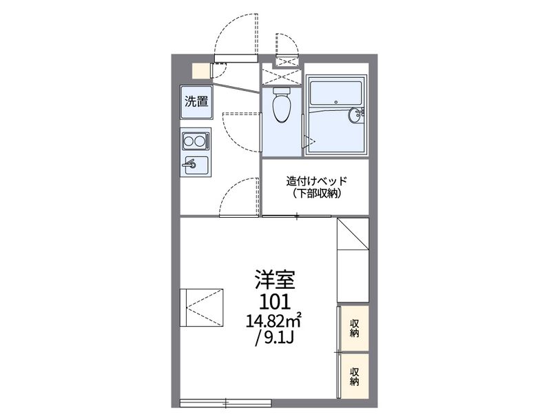 レオパレスプリウス 間取図