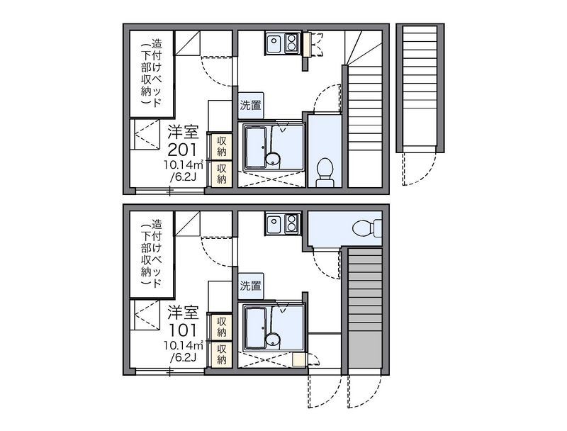 レオパレス渡Ⅱ 間取図