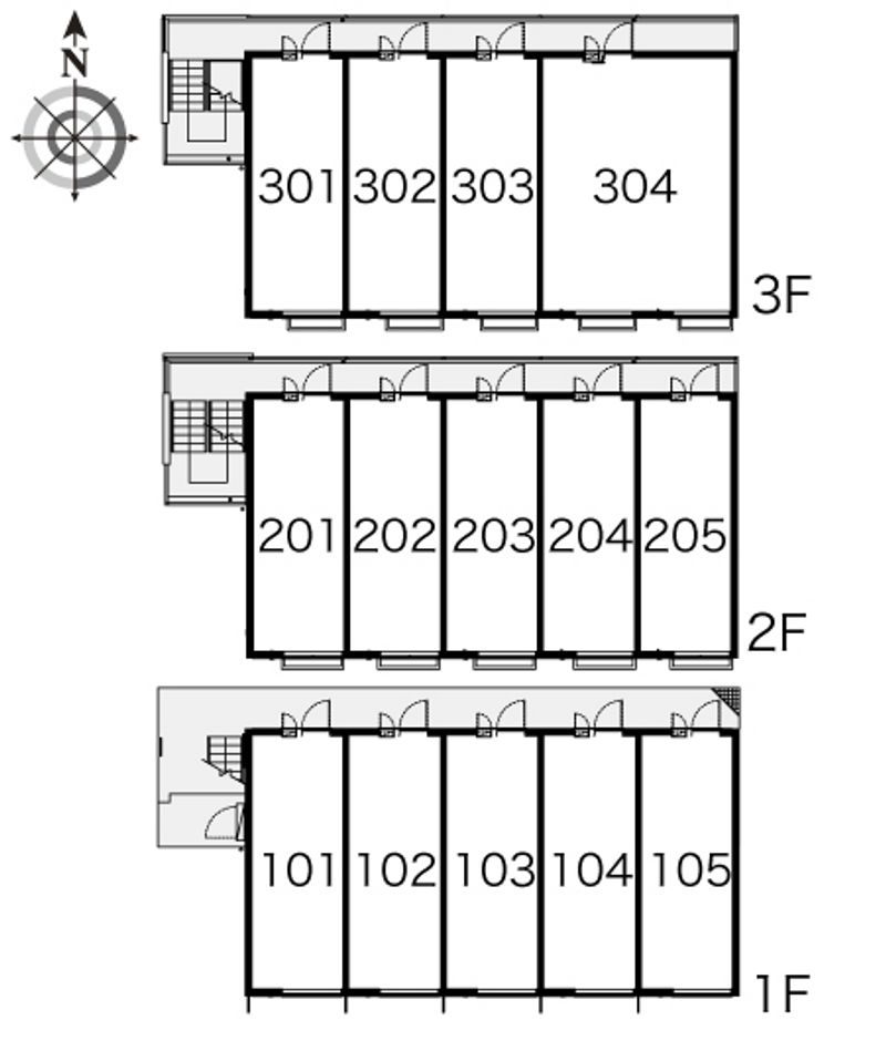 レオパレスＫＯＥＭＯＮ　Ⅰ 間取配置図