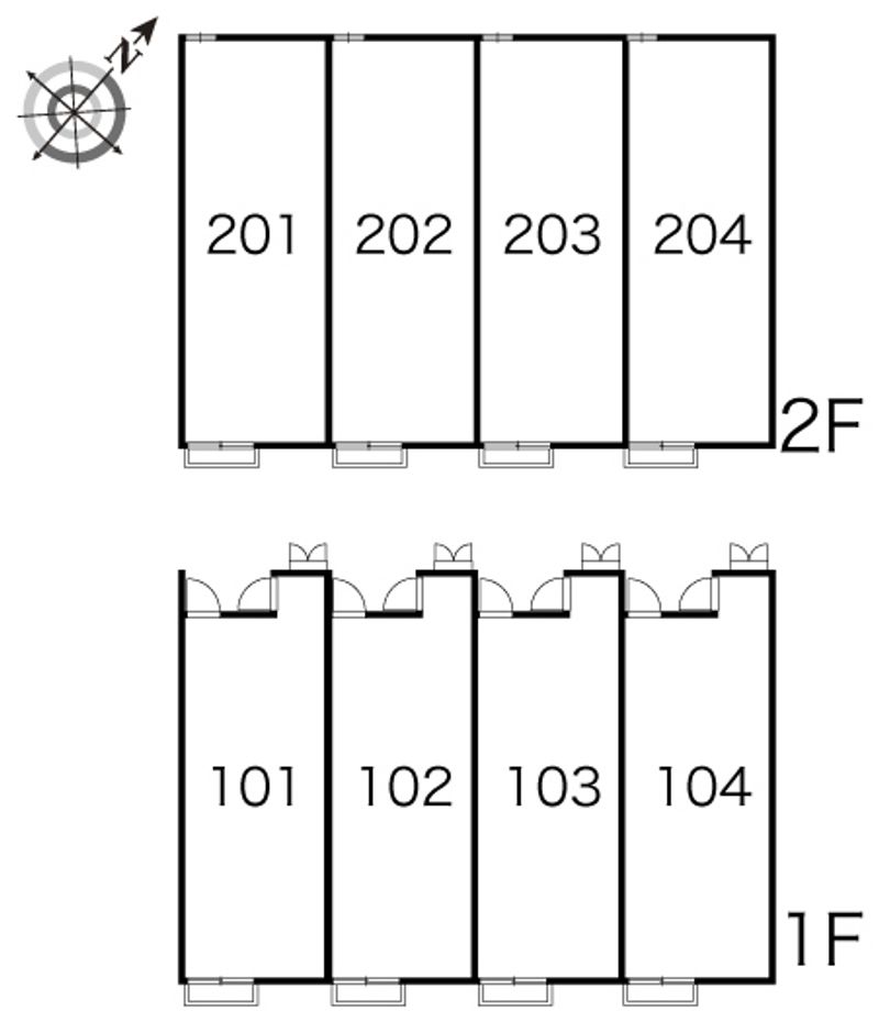レオパレス片峰 間取配置図