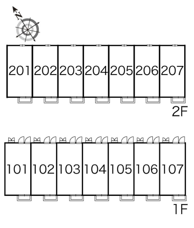 レオパレスグリーンヒルⅢ 間取り配置図