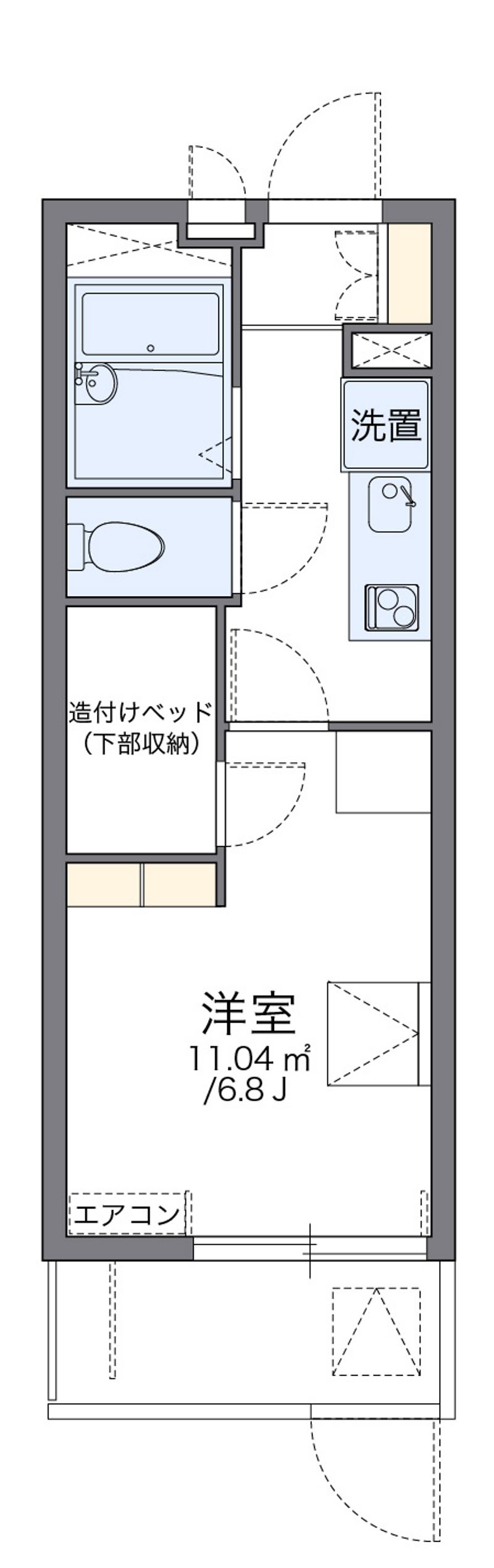 レオパレス名古屋駅 間取図