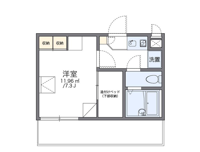 レオパレスセジュール新保 間取図