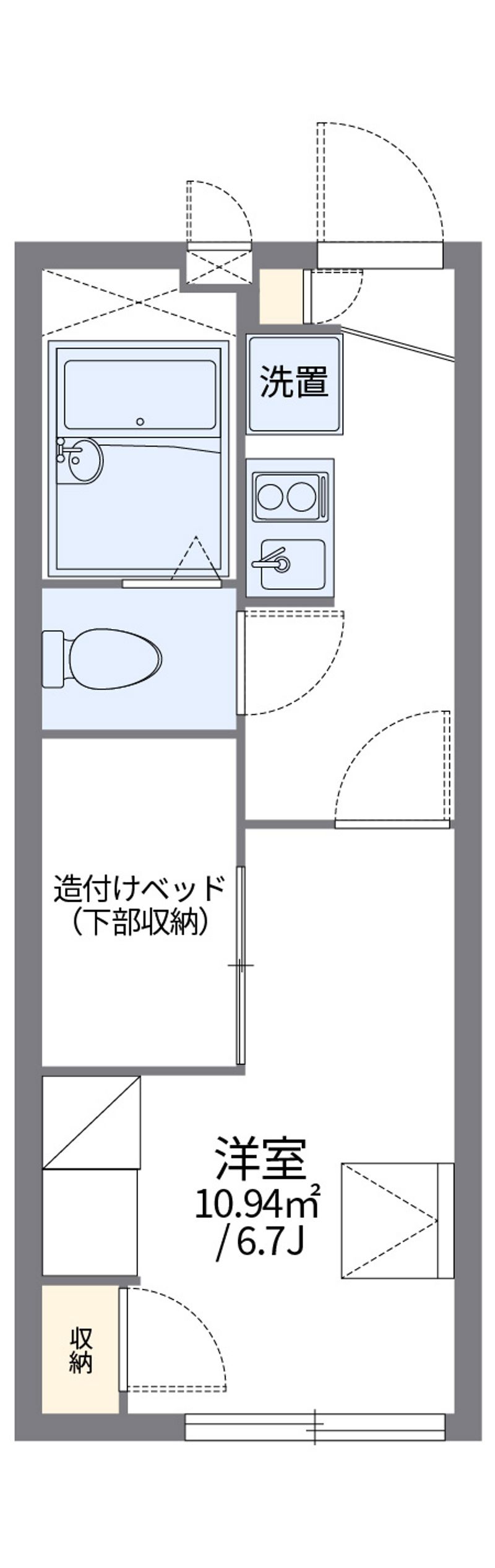 レオパレス二条城北 間取図