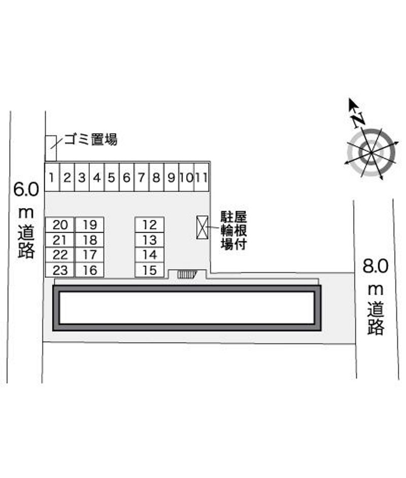 レオパレスヨーク高台Ⅲ 配置図