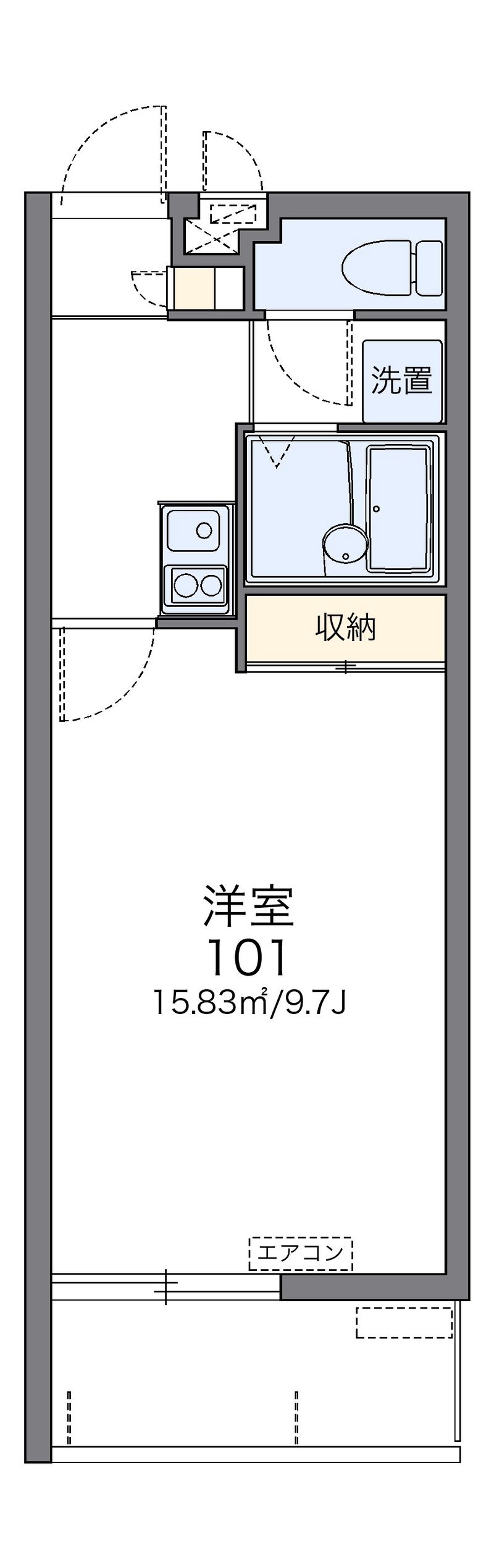 レオパレスラウレア 間取図